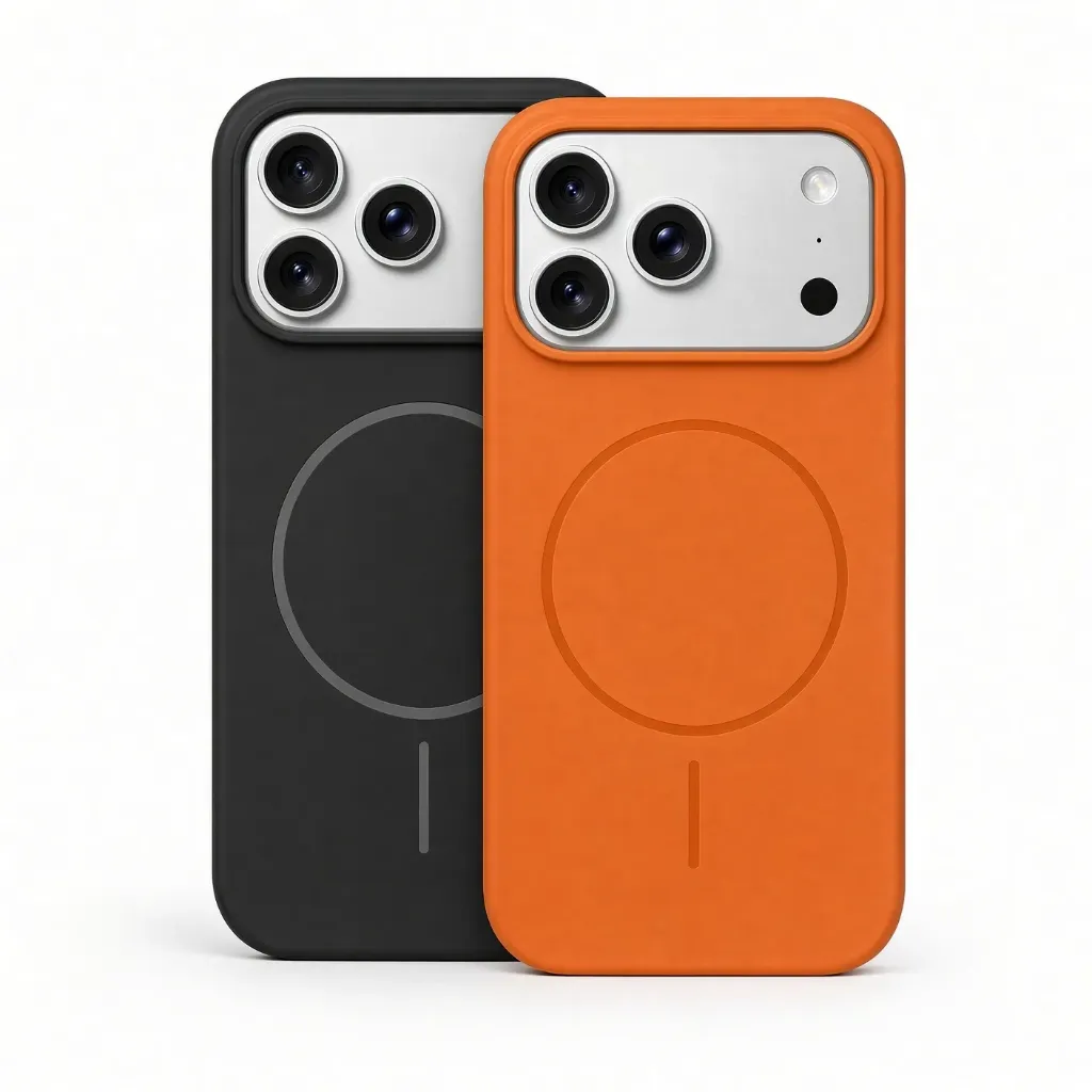 Funda para iPhone 17 Pro / 18 Pro, silicona ultrasuave con soporte metálico en cámaras, compatible con MagSafe